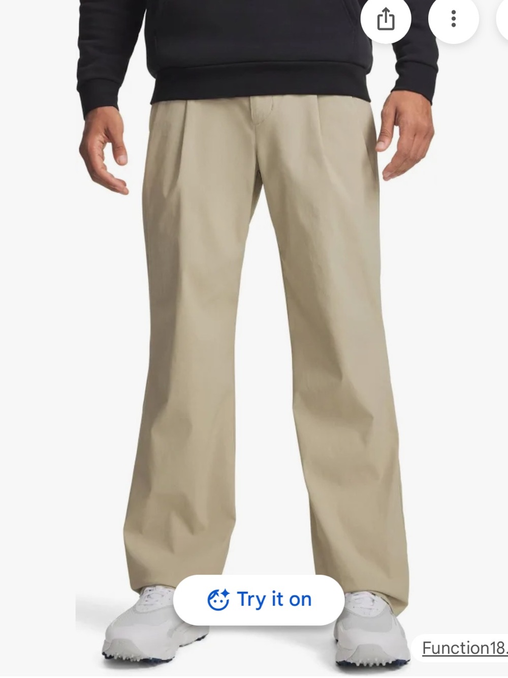 NWT Under Armour Men's Golf Drive Pleated Pants- Beige 32R